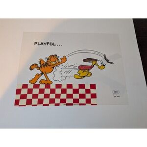 Garfield Playful Limited Edition Sericel Jim Davis Art Print 1978